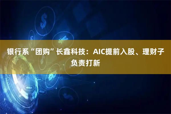 银行系“团购”长鑫科技：AIC提前入股、理财子负责打新